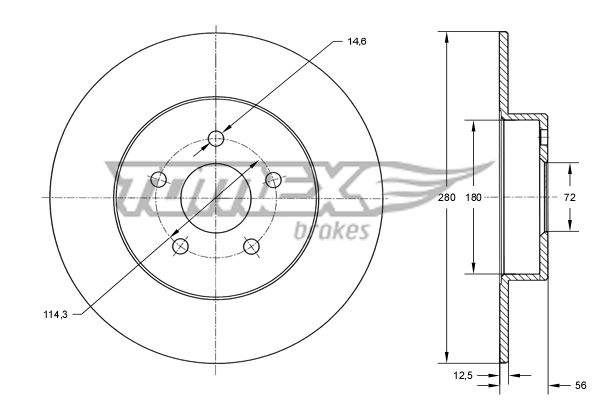 TOMEX Féktárcsa, mind TX71-46_TOMEX